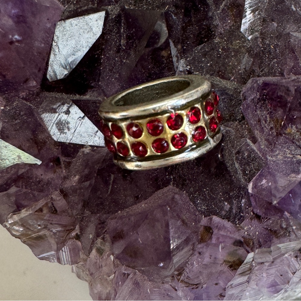 Brighton red crystal spacer bead